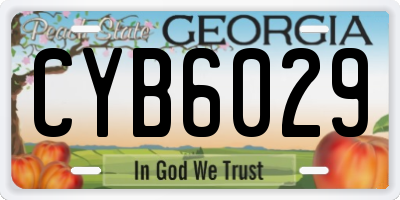 GA license plate CYB6029