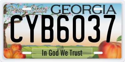 GA license plate CYB6037