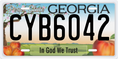 GA license plate CYB6042