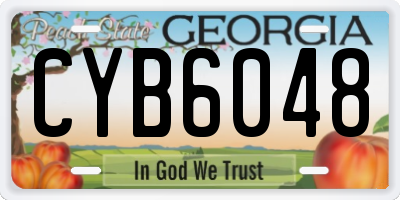 GA license plate CYB6048