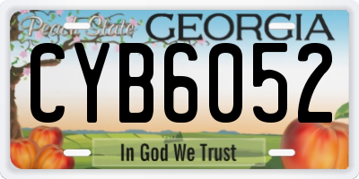GA license plate CYB6052