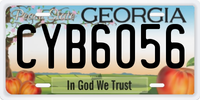 GA license plate CYB6056