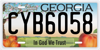 GA license plate CYB6058