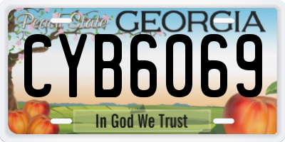 GA license plate CYB6069