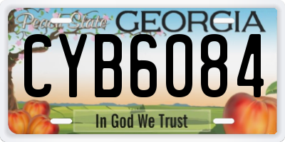 GA license plate CYB6084