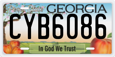 GA license plate CYB6086