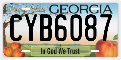 GA license plate CYB6087