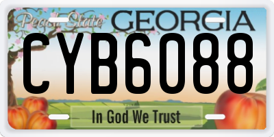GA license plate CYB6088