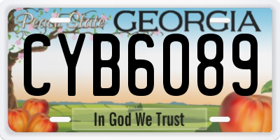 GA license plate CYB6089