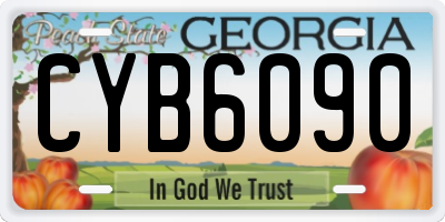 GA license plate CYB6090