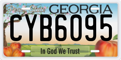 GA license plate CYB6095