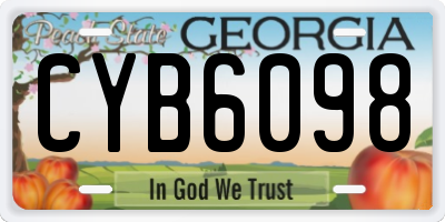 GA license plate CYB6098