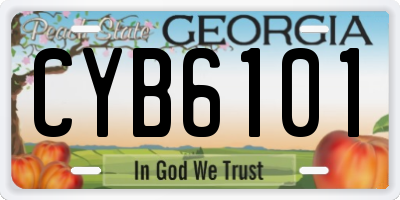 GA license plate CYB6101