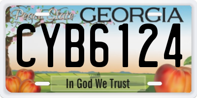 GA license plate CYB6124