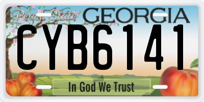 GA license plate CYB6141