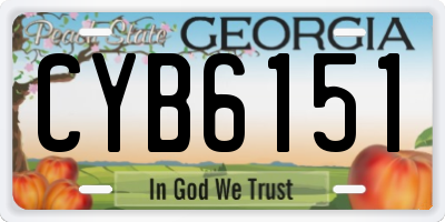 GA license plate CYB6151