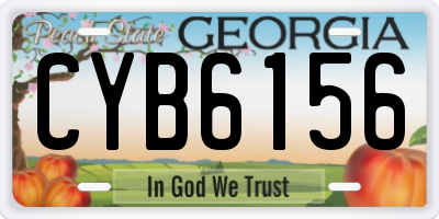 GA license plate CYB6156