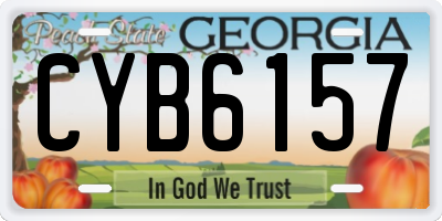GA license plate CYB6157