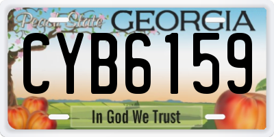GA license plate CYB6159