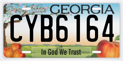 GA license plate CYB6164