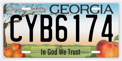 GA license plate CYB6174