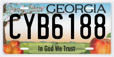 GA license plate CYB6188