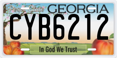 GA license plate CYB6212