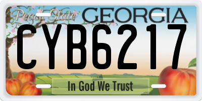GA license plate CYB6217