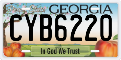GA license plate CYB6220