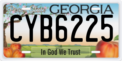 GA license plate CYB6225