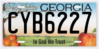 GA license plate CYB6227