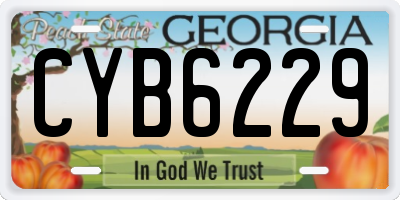 GA license plate CYB6229