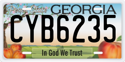 GA license plate CYB6235
