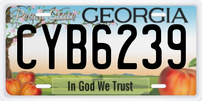 GA license plate CYB6239