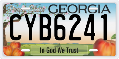 GA license plate CYB6241