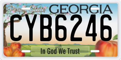 GA license plate CYB6246