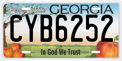 GA license plate CYB6252