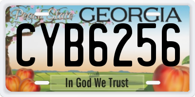 GA license plate CYB6256