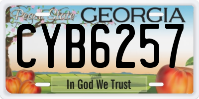 GA license plate CYB6257