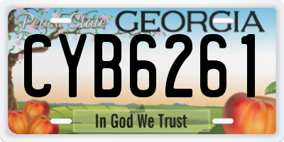 GA license plate CYB6261