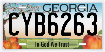 GA license plate CYB6263