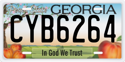 GA license plate CYB6264