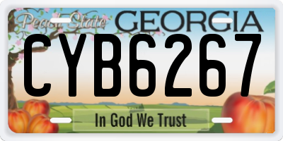 GA license plate CYB6267