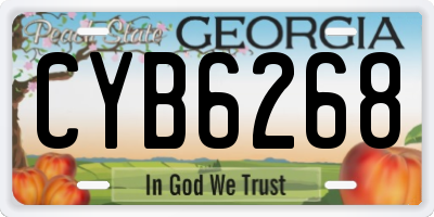 GA license plate CYB6268