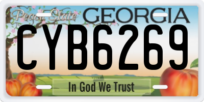 GA license plate CYB6269