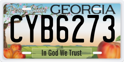 GA license plate CYB6273