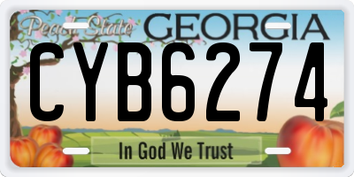 GA license plate CYB6274