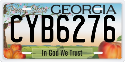 GA license plate CYB6276