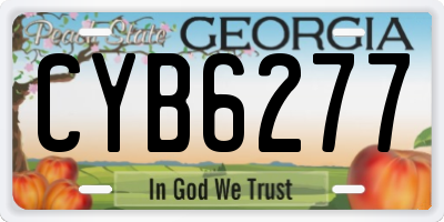 GA license plate CYB6277