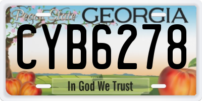GA license plate CYB6278